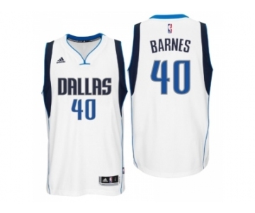 Men Dallas Mavericks #40 Harrison Barnes New Swingman Home White Jersey