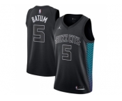 Men Nike Charlotte Hornets #5 Nicolas Batum Black NBA Jordan Swingman City Edition Jersey