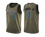 Men Nike Dallas Mavericks #1 Dennis Smith Jr. Green Salute to Service NBA Swingman Jersey