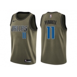 Men Nike Dallas Mavericks #11 Yogi Ferrell Green Salute to Service NBA Swingman Jersey