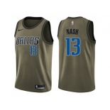 Men Nike Dallas Mavericks #13 Steve Nash Green Salute to Service NBA Swingman Jersey