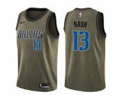 Men Nike Dallas Mavericks #13 Steve Nash Green Salute to Service NBA Swingman Jersey