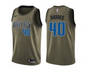 Men Nike Dallas Mavericks #40 Harrison Barnes Green Salute to Service NBA Swingman Jersey