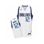 Men's Adidas Dallas Mavericks #12 Andrew Bogut Swingman White Home NBA Jersey