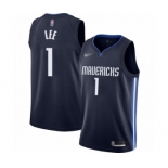 Men's Dallas Mavericks #1 Courtney Lee Authentic Navy Finished Basketball Jersey - Statement Edition