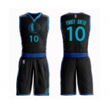 Men's Dallas Mavericks #10 Dorian Finney-Smith Authentic Black Basketball Suit Jersey - City Edition