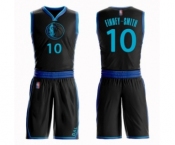 Men's Dallas Mavericks #10 Dorian Finney-Smith Authentic Black Basketball Suit Jersey - City Edition