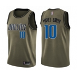 Men's Dallas Mavericks #10 Dorian Finney-Smith Swingman Green Salute to Service Basketball Jersey