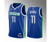 Men's Dallas Mavericks #11 Kyrie Irving Blue 2022-23 City Edition Stitched Basketball Jersey