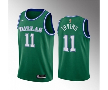 Men's Dallas Mavericks #11 Kyrie Irving Green Classic Edition Stitched Basketball Jersey