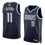 Men's Dallas Mavericks #11 Kyrie Irving Navy 2024 Finals Statement Edition Stitched Basketball Jersey