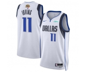 Men's Dallas Mavericks #11 Kyrie Irving White 2024 Finals Association Edition Stitched Basketball Jersey