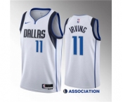 Men's Dallas Mavericks #11 Kyrie Irving White Association Edition Stitched Basketball Jersey