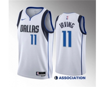 Men's Dallas Mavericks #11 Kyrie Irving White Association Edition Stitched Basketball Jersey