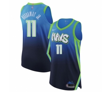 Men's Dallas Mavericks #11 Tim Hardaway Jr. Authentic Blue Basketball Jersey - 2019-20 City Edition