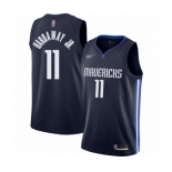 Men's Dallas Mavericks #11 Tim Hardaway Jr. Authentic Navy Finished Basketball Jersey - Statement Edition