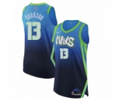 Men's Dallas Mavericks #13 Jalen Brunson Authentic Blue Basketball Jersey - 2019-20 City Edition