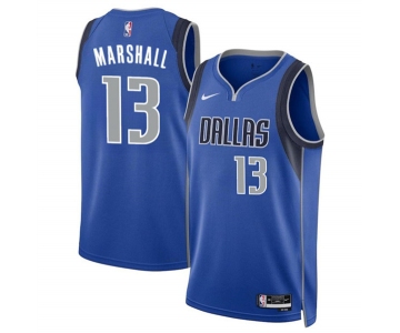 Men's Dallas Mavericks #13 Naji Marshall Blue 2024 Icon Edition Stitched Basketball Jersey