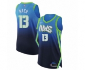 Men's Dallas Mavericks #13 Steve Nash Authentic Blue Basketball Jersey - 2019-20 City Edition