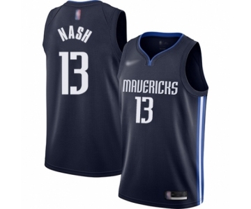 Men's Dallas Mavericks #13 Steve Nash Authentic Navy Finished Basketball Jersey - Statement Edition