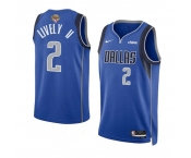 Men's Dallas Mavericks #2 Dereck Lively II Blue 2024 Finals Icon Edition Stitched Basketball Jersey