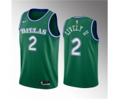 Men's Dallas Mavericks #2 Dereck Lively II Green 2023 Draft Classic Edition Stitched Basketball Jersey