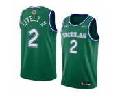 Men's Dallas Mavericks #2 Dereck Lively II Green 2024 Finals Classic Edition Stitched Basketball Jersey