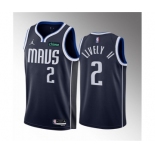 Men's Dallas Mavericks #2 Dereck Lively II Navy 2023 Draft Statement Edition Stitched Basketball Jersey