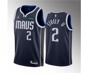 Men's Dallas Mavericks #2 Dereck Lively II Navy 2023 Draft Statement Edition Stitched Basketball Jersey