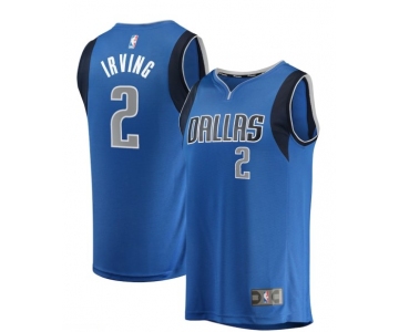 Men's Dallas Mavericks #2 Kyrie Irving Authentic Royal Blue Basketball Jersey - Icon Edition