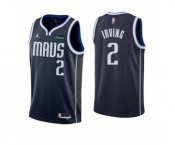 Men's Dallas Mavericks #2 Kyrie Irving Navy Statement Edition Stitched Basketball Jersey