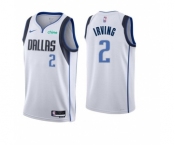 Men's Dallas Mavericks #2 Kyrie Irving White Association Edition Stitched Basketball Jersey