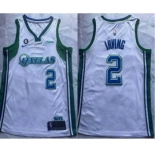 Men's Dallas Mavericks #2 Kyrie Irving White With 6 Patch Nike 2022 City Edition Swingman Stitched Jersey