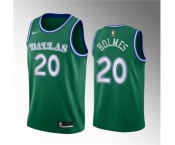 Men's Dallas Mavericks #20 Richaun Holmes Green 2023 Draft Classic Edition Stitched Basketball Jersey