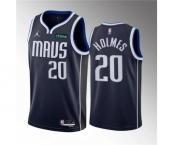 Men's Dallas Mavericks #20 Richaun Holmes Navy 2023 Draft Statement Edition Stitched Basketball Jersey