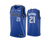 Men's Dallas Mavericks #21 Daniel Gafford Blue Icon Edition Stitched Basketball Jersey