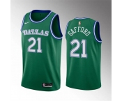 Men's Dallas Mavericks #21 Daniel Gafford Green Classic Edition Stitched Basketball Jersey