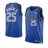 Men's Dallas Mavericks #25 P.J. Washington Jr. Blue 2024 Finals Icon Edition Stitched Basketball Jersey