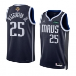 Men's Dallas Mavericks #25 P.J. Washington Jr. Navy 2024 Finals Statement Edition Stitched Basketball Jersey