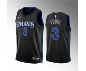 Men's Dallas Mavericks #3 Alex Fudge Black 2023-24 City Edition Stitched Basketball Jersey