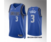 Men's Dallas Mavericks #3 Alex Fudge Blue Icon Edition Stitched Basketball Jersey