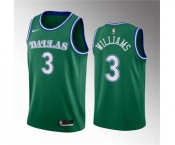 Men's Dallas Mavericks #3 Grant Williams Green Classic Edition Stitched Basketball Jersey