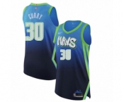 Men's Dallas Mavericks #30 Seth Curry Authentic Blue Basketball Jersey - 2019-20 City Edition