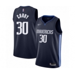 Men's Dallas Mavericks #30 Seth Curry Authentic Navy Finished Basketball Jersey - Statement Edition