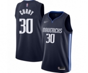 Men's Dallas Mavericks #30 Seth Curry Authentic Navy Finished Basketball Jersey - Statement Edition