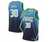 Men's Dallas Mavericks #30 Seth Curry Swingman Blue Basketball Jersey - 2019-20 City Edition