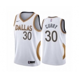 Men's Dallas Mavericks #30 Seth Curry White City Edition New Uniform 2020-21 Stitched Basketball Jersey