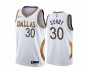 Men's Dallas Mavericks #30 Seth Curry White City Edition New Uniform 2020-21 Stitched Basketball Jersey