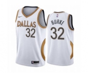 Men's Dallas Mavericks #32 Trey Burke White City Edition New Uniform 2020-21 Stitched Basketball Jersey