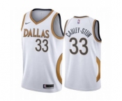 Men's Dallas Mavericks #33 Willie Cauley-Stein White City Edition New Uniform 2020-21 Stitched Basketball Jersey